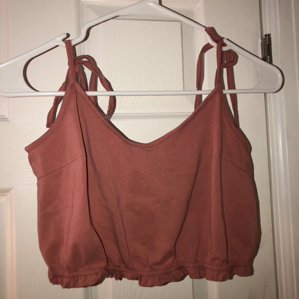 Orange Crop Top Tank